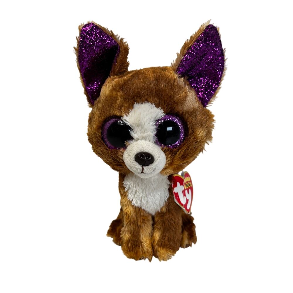 Ty Beanie Boo's 6" Dexter the chihuahua tysilk series , bent tag collectible
